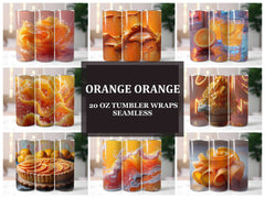 Orange 9 Tumbler Wrap - CraftNest - Digital Crafting and Art