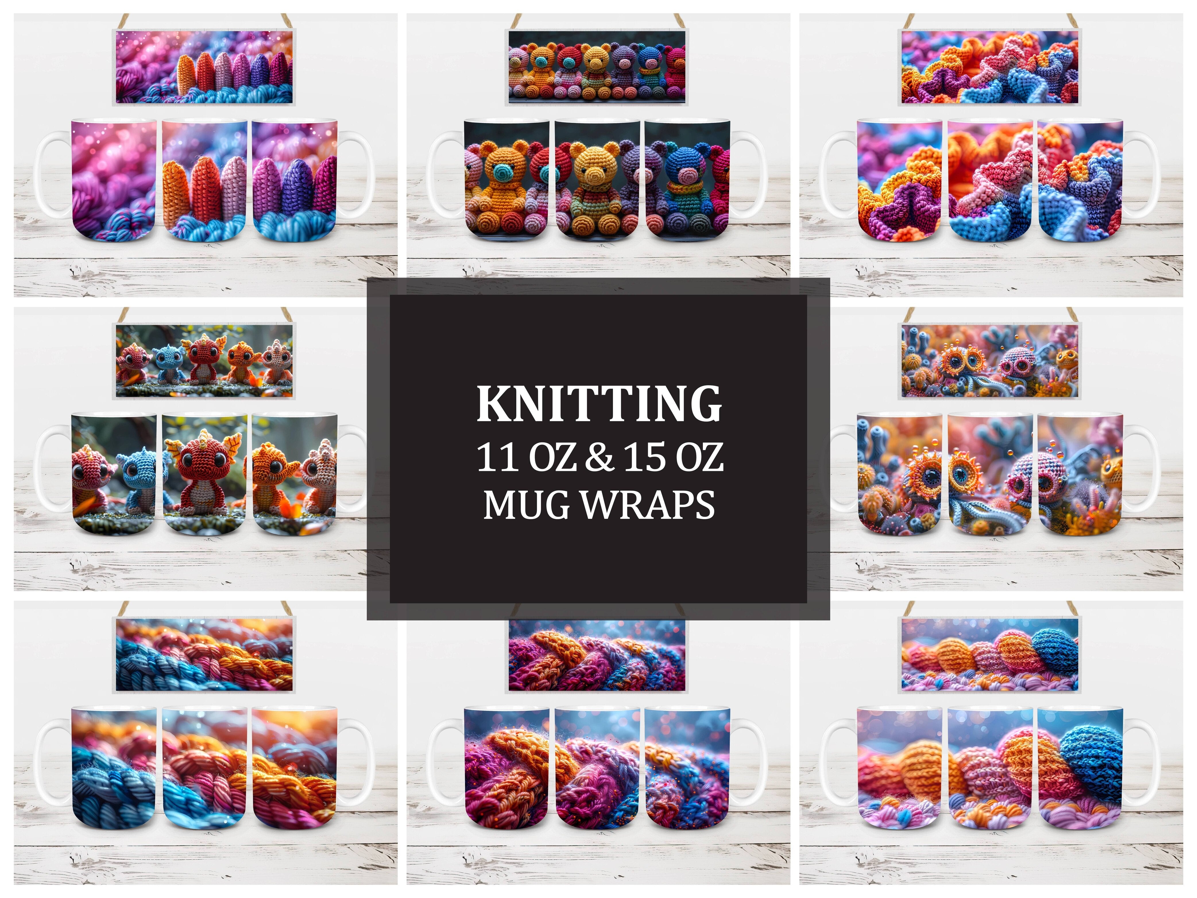 Knitting 2 Mug Wrap - CraftNest - Digital Crafting and Art