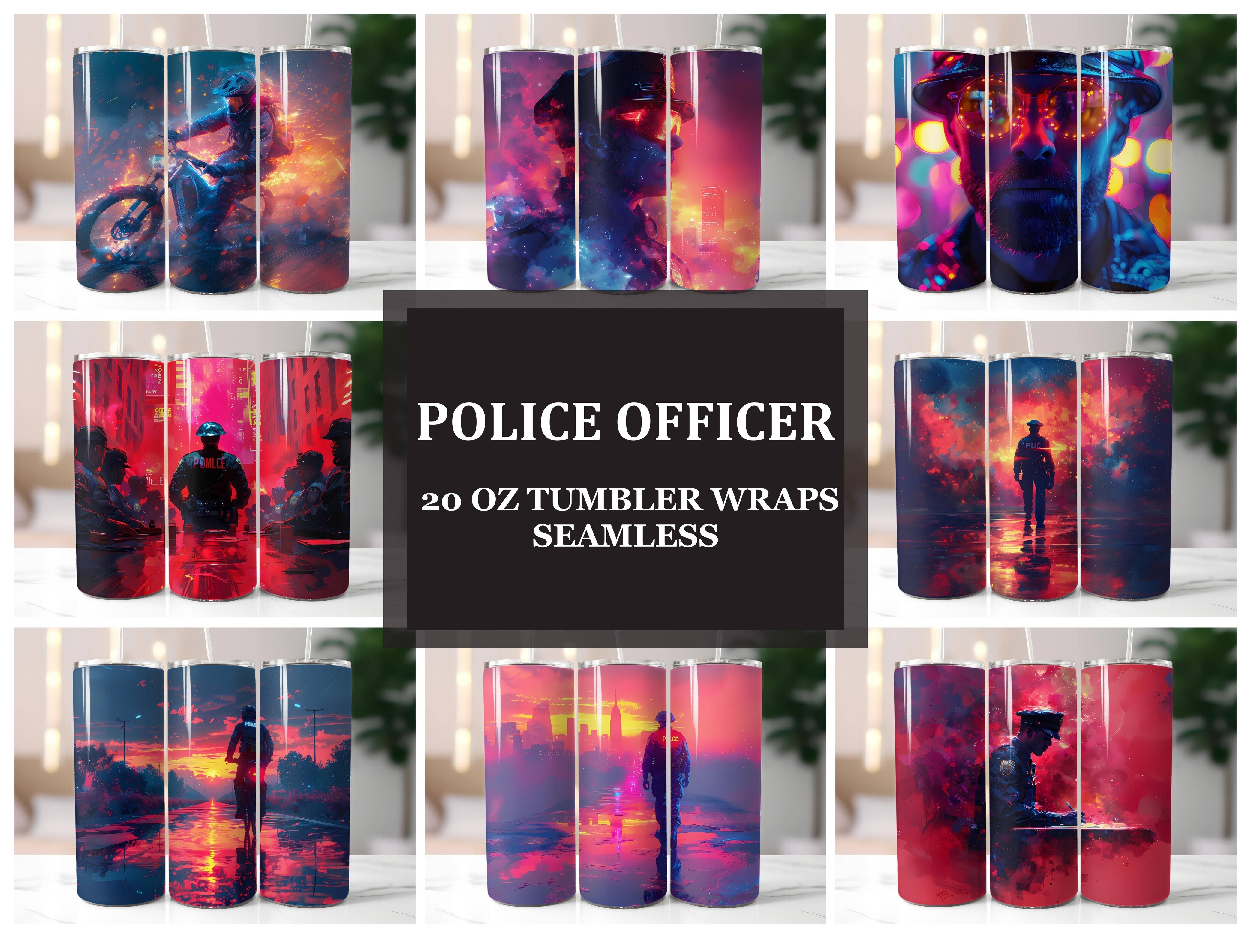 Police Officer 3 Tumbler Wrap - CraftNest - Digital Crafting and Art