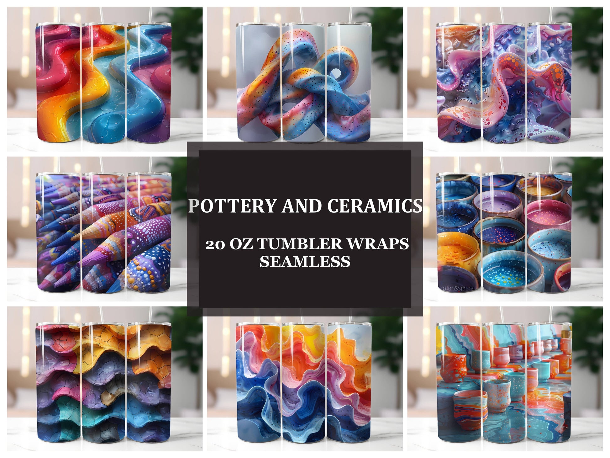 Pottery and Ceramics 5 Tumbler Wrap - CraftNest - Digital Crafting and Art