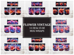 Flower Vintage 1 Mug Wrap - CraftNest