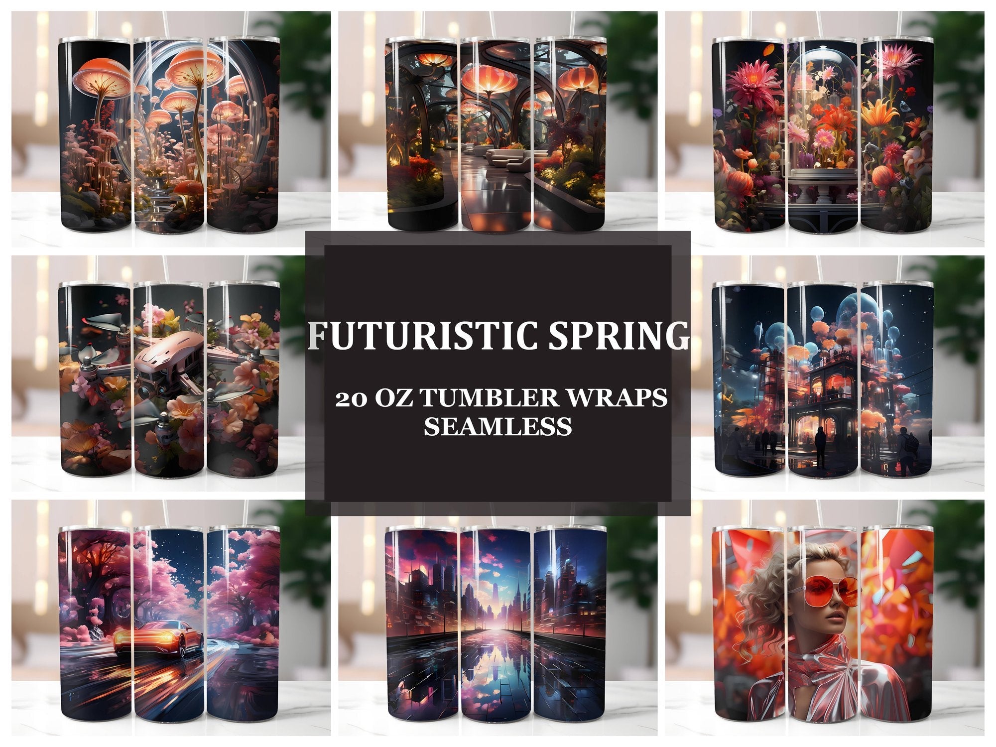 Futuristic Spring 4 Tumbler Wrap - CraftNest