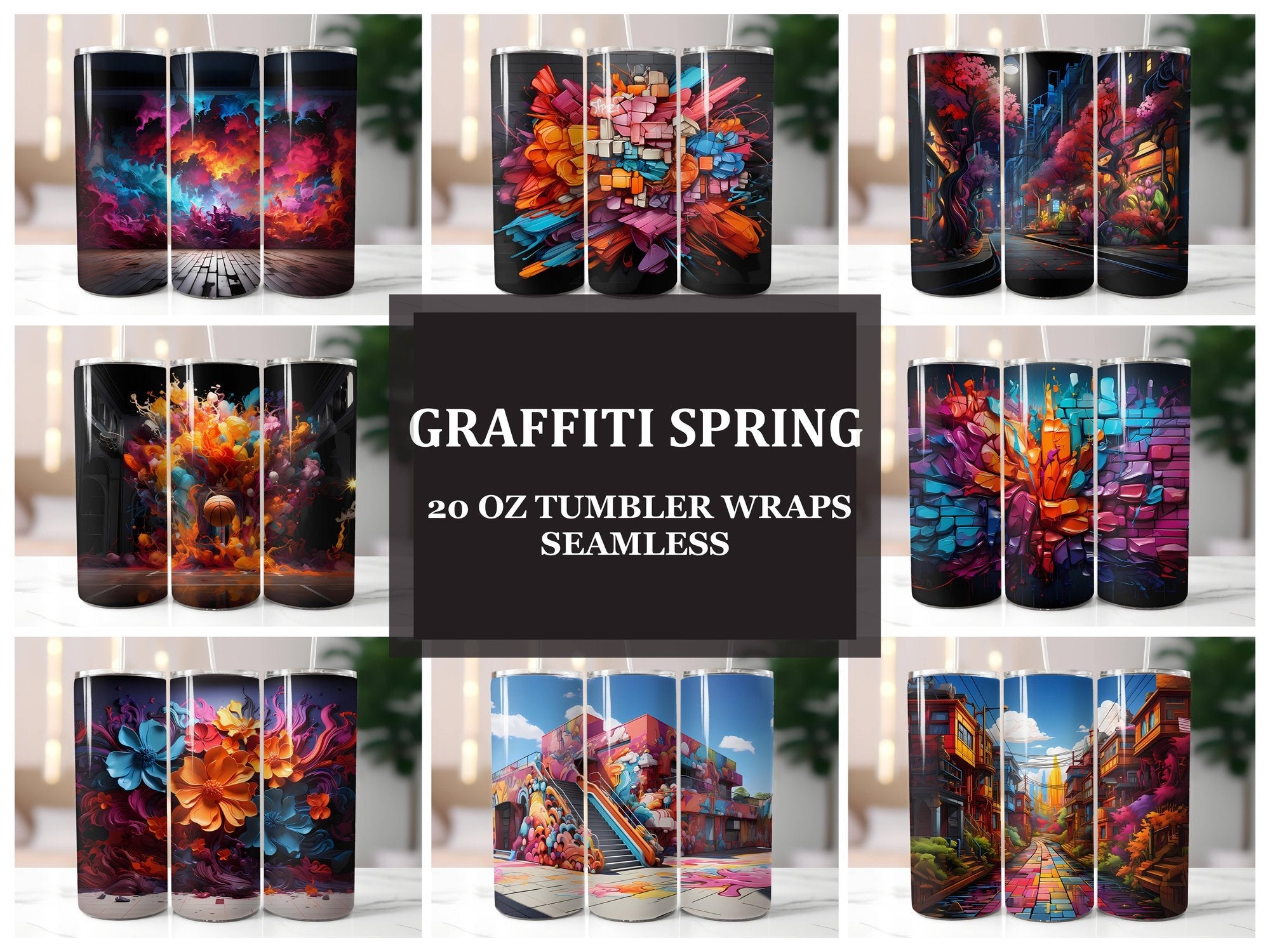 Graffiti Spring 2 Tumbler Wrap - CraftNest