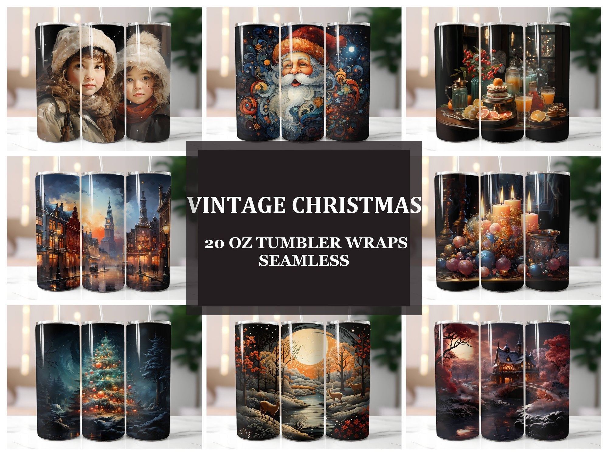 Vintage Christmas Tumbler Wrap - CraftNest