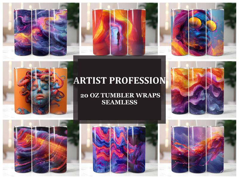 Artist Profession 3 Tumbler Wrap - CraftNest - Digital Crafting and Art