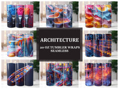 Architecture 4 Tumbler Wrap - CraftNest - Digital Crafting and Art