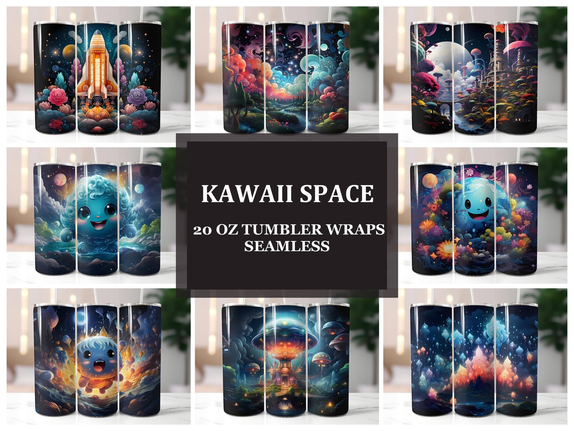 Kawaii Space 1 Tumbler Wrap - CraftNest