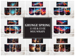 Grunge Spring 2 Mug Wrap - CraftNest