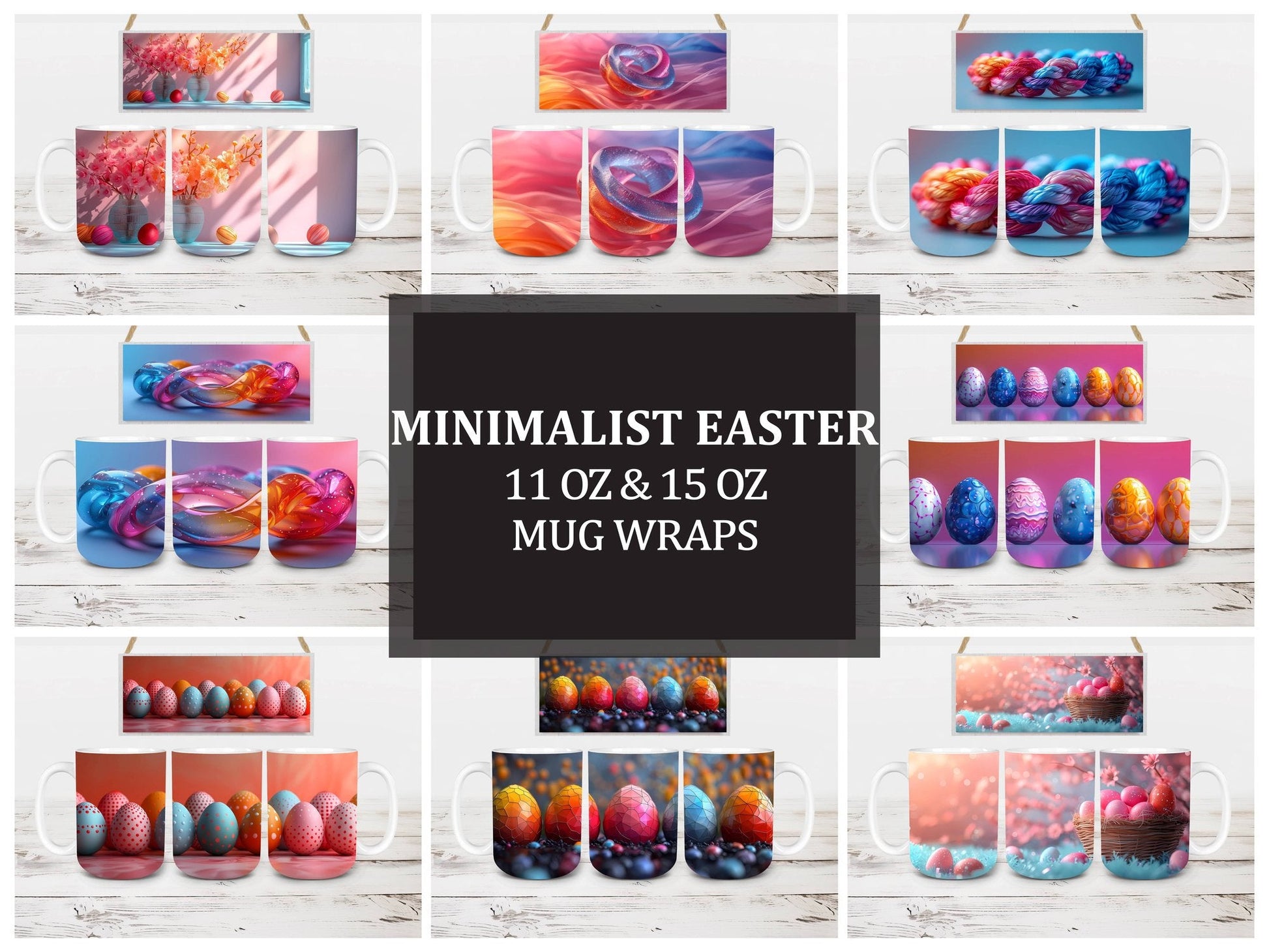 Japandi Easter 2 Mug Wrap - CraftNest