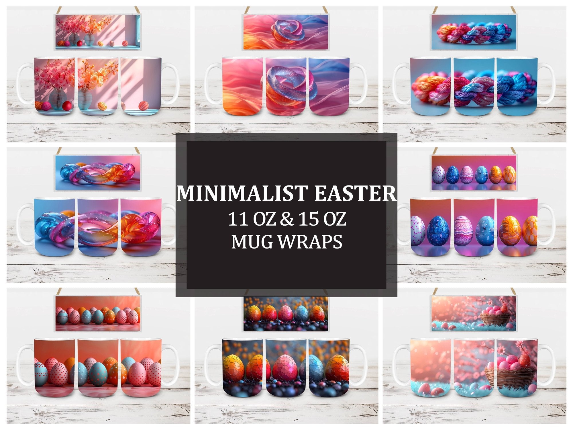 Japandi Easter 2 Mug Wrap - CraftNest