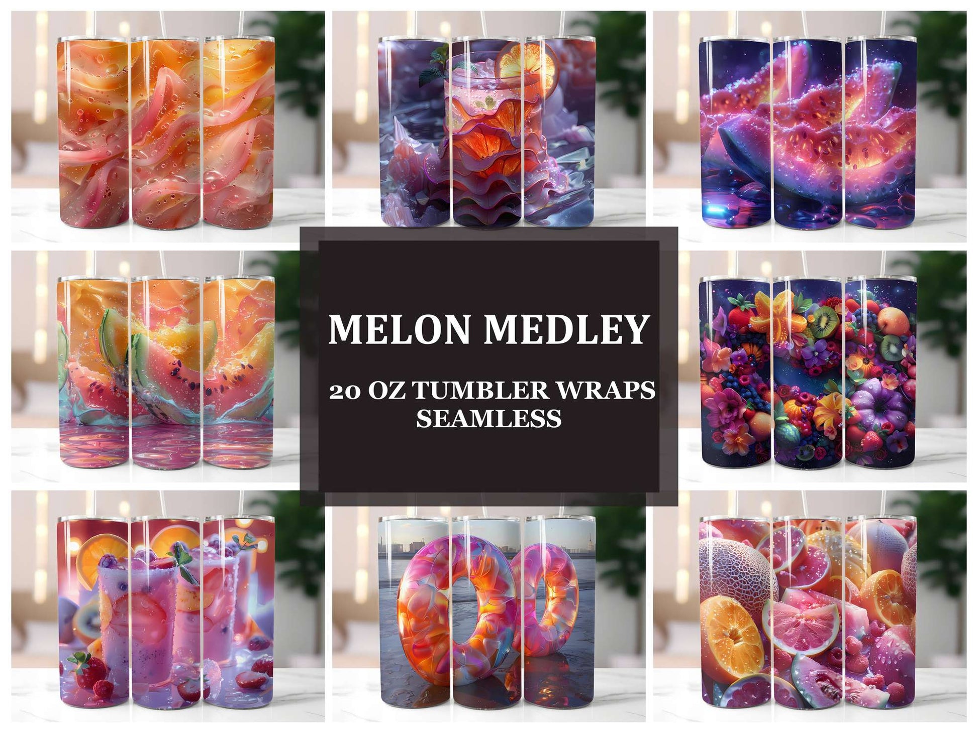 Melon Melody 3 Tumbler Wrap - CraftNest - Digital Crafting and Art