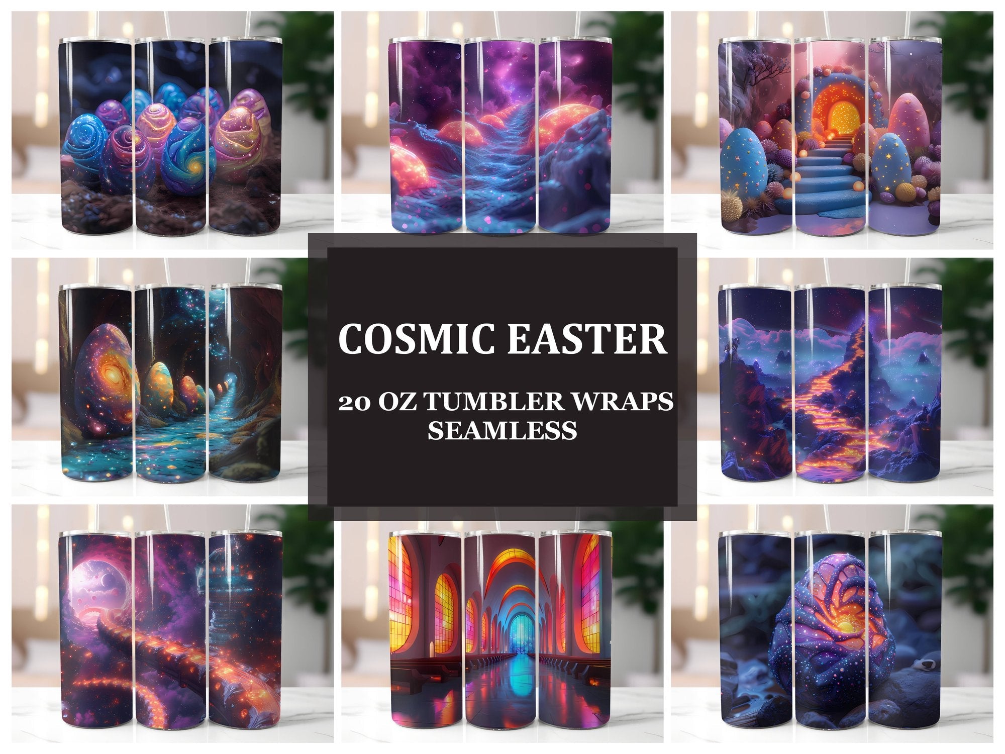 Cosmic Easter 3 Tumbler Wrap - CraftNest