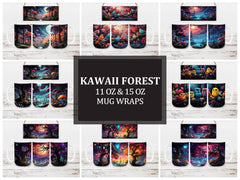 Kawaii Forest 9 Mug Wrap - CraftNest