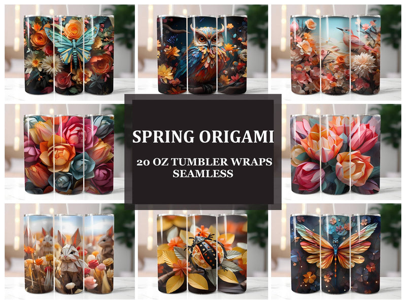 Spring Origami 6 Tumbler Wrap - CraftNest