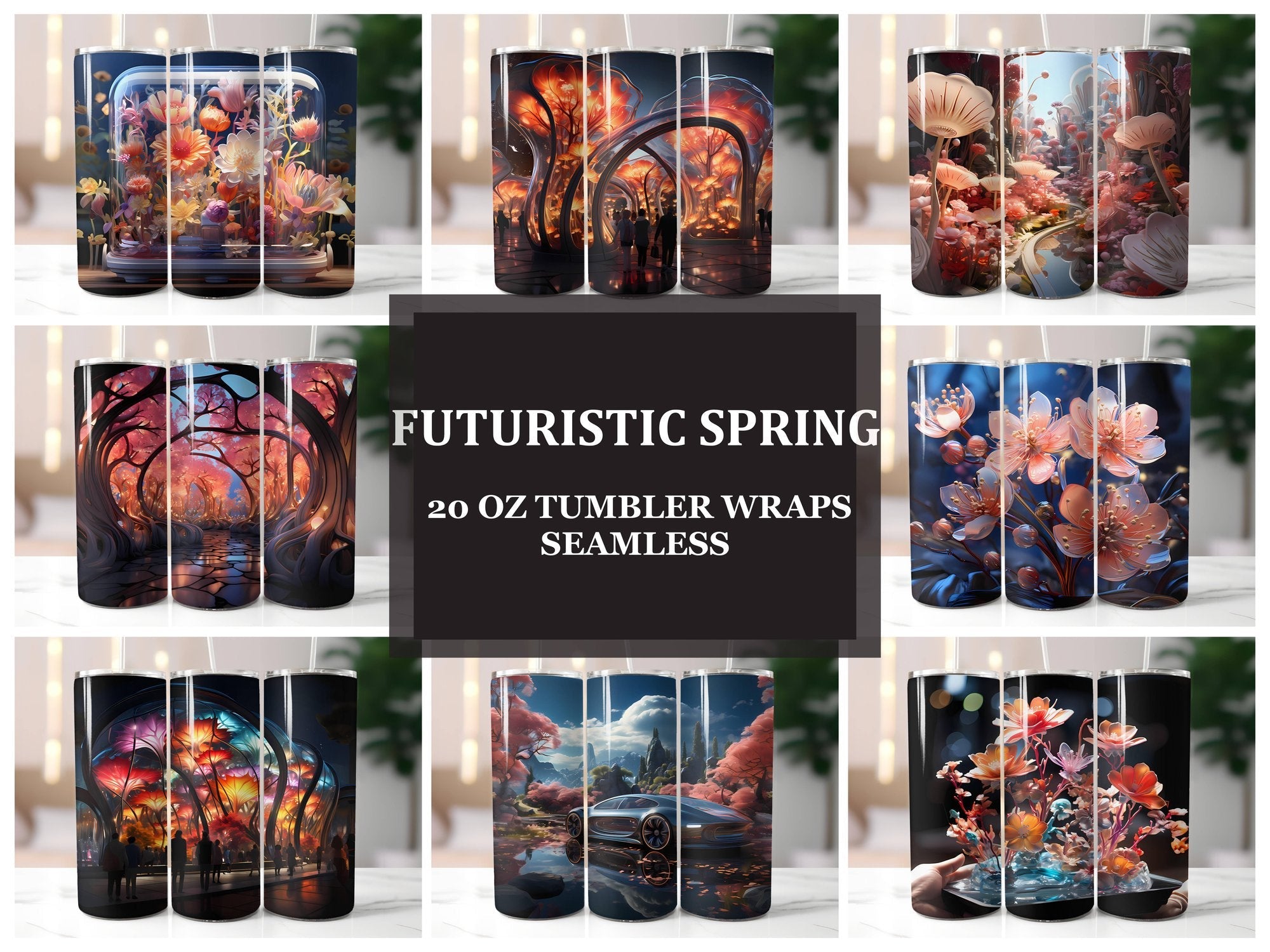 Futuristic Spring 2 Tumbler Wrap - CraftNest