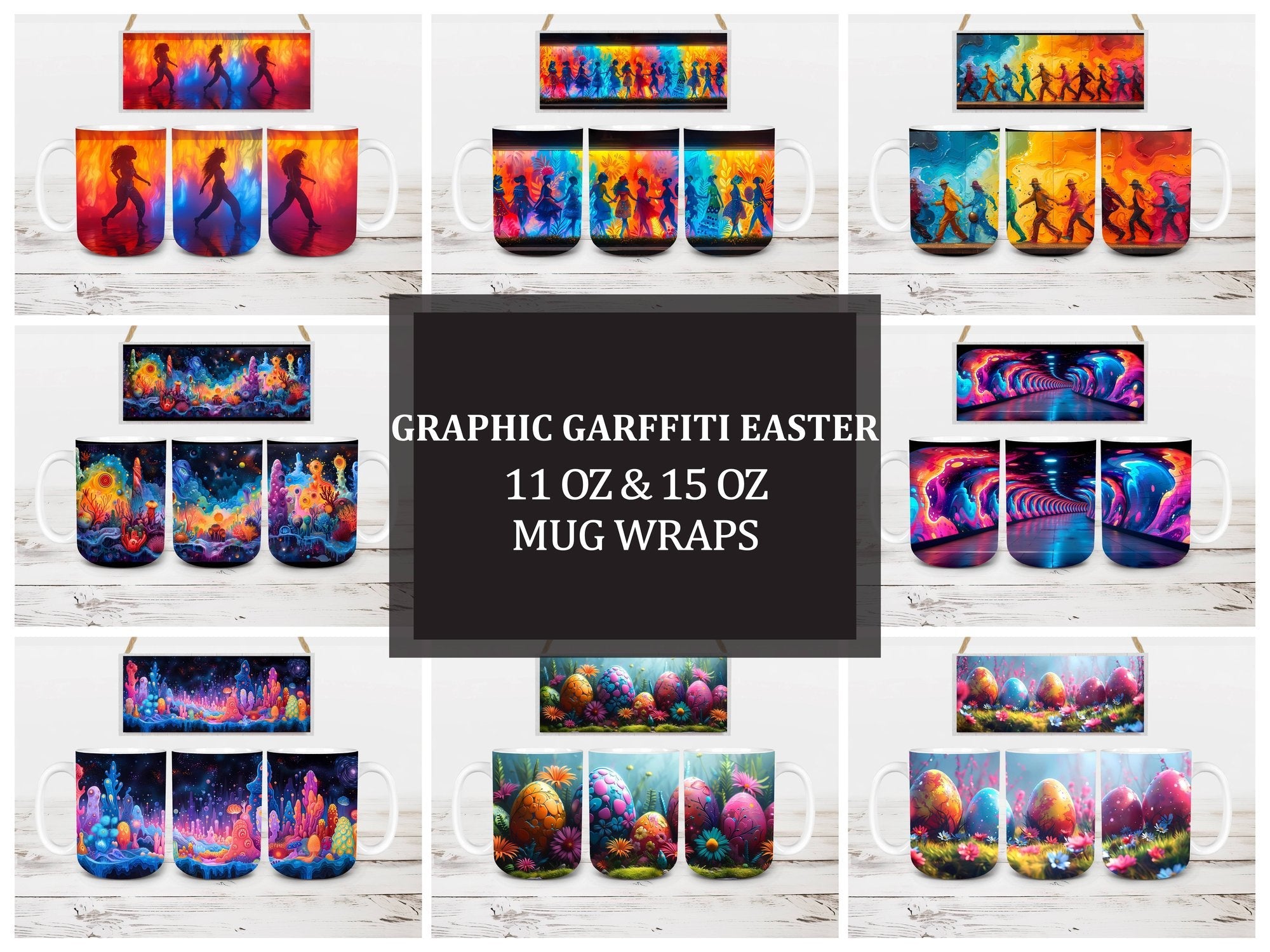 Graphic Graffiti 6 Mug Wrap - CraftNest