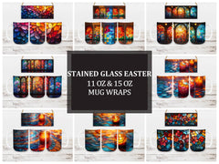 Stained Glass 5 Mug Wrap - CraftNest
