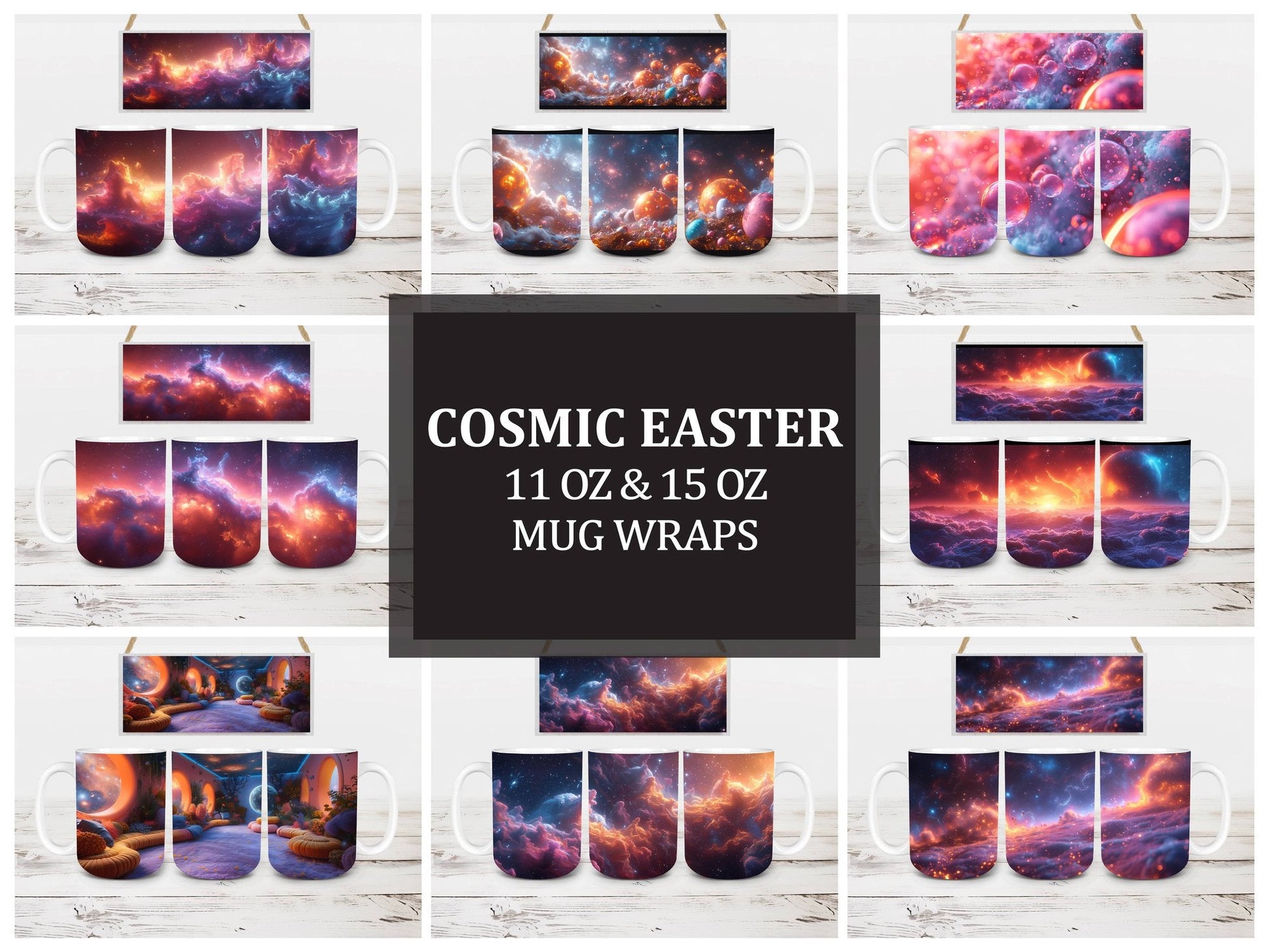Cosmic Easter 5 Mug Wrap - CraftNest