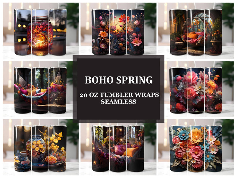 Boho Spring 4 Tumbler Wrap - CraftNest