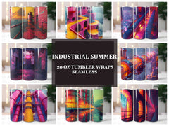 Industrial Summer 3 Tumbler Wrap - CraftNest - Digital Crafting and Art