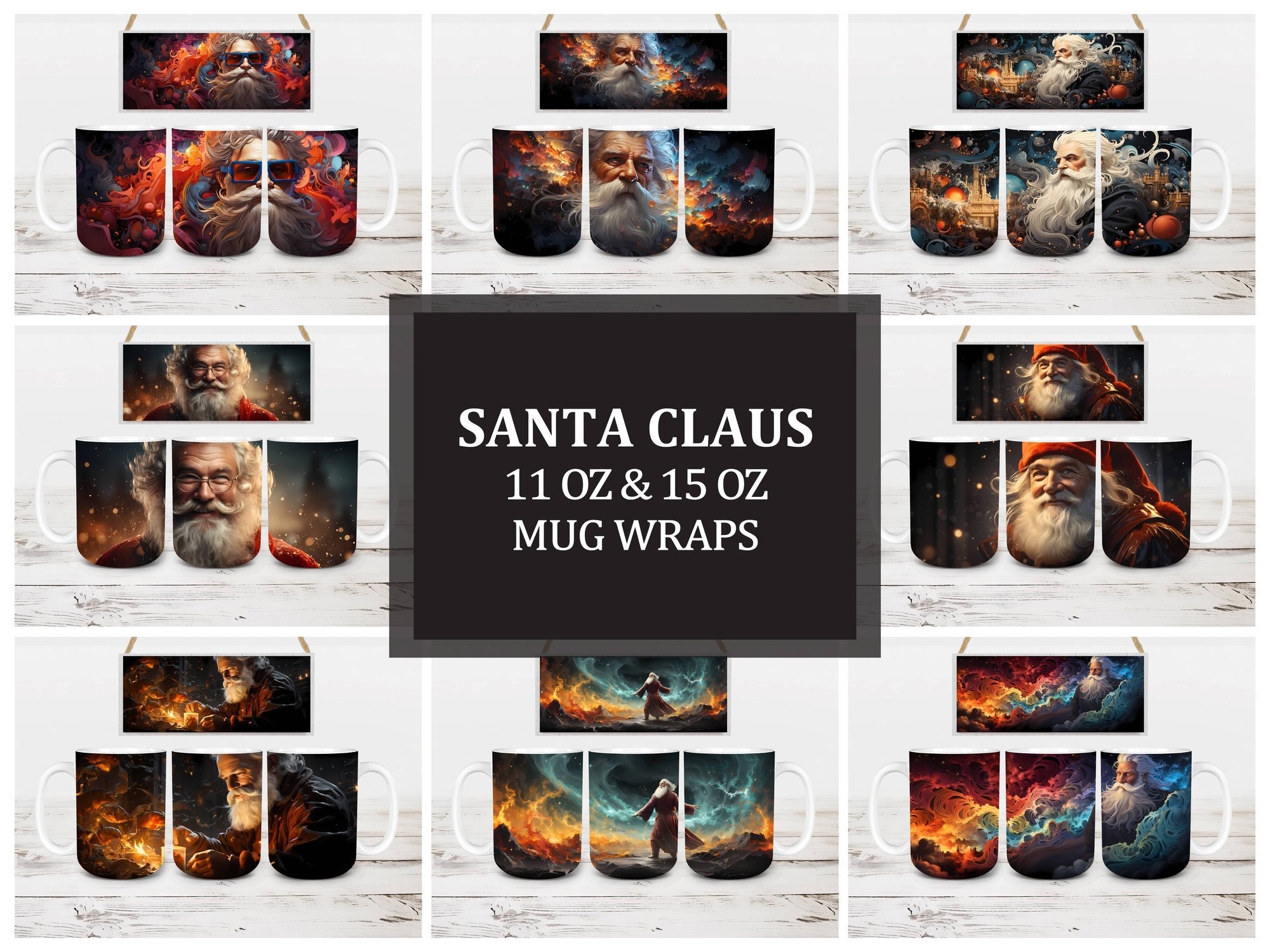 Santa Claus Mug Wrap - CraftNest