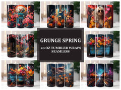Grunge Spring 5 Tumbler Wrap - CraftNest