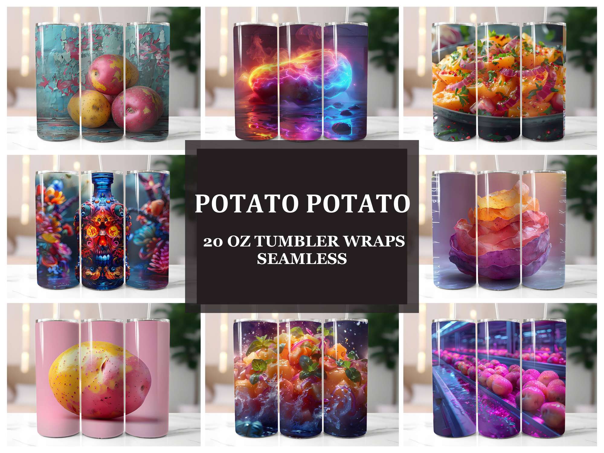 Potato 9 Tumbler Wrap - CraftNest - Digital Crafting and Art