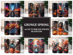 Grunge Spring 4 Tumbler Wrap - CraftNest