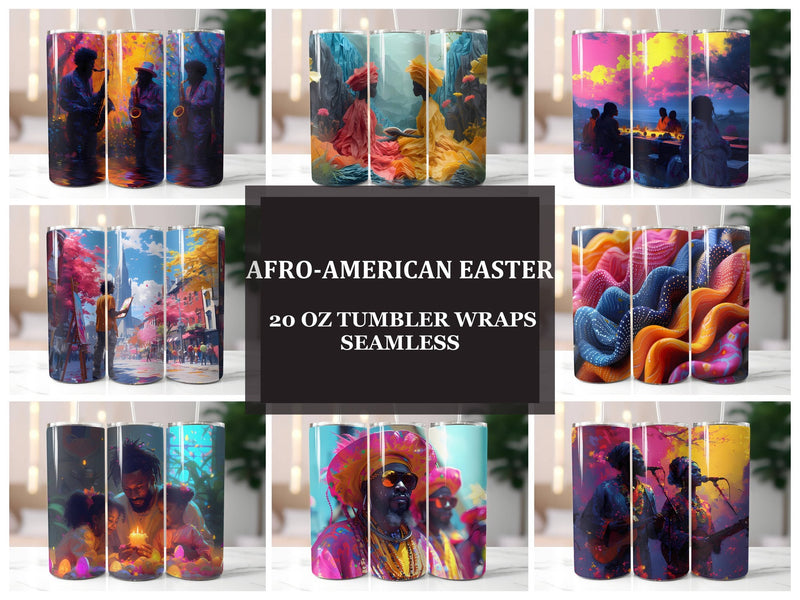 Afro-American Easter 5 Tumbler Wrap - CraftNest