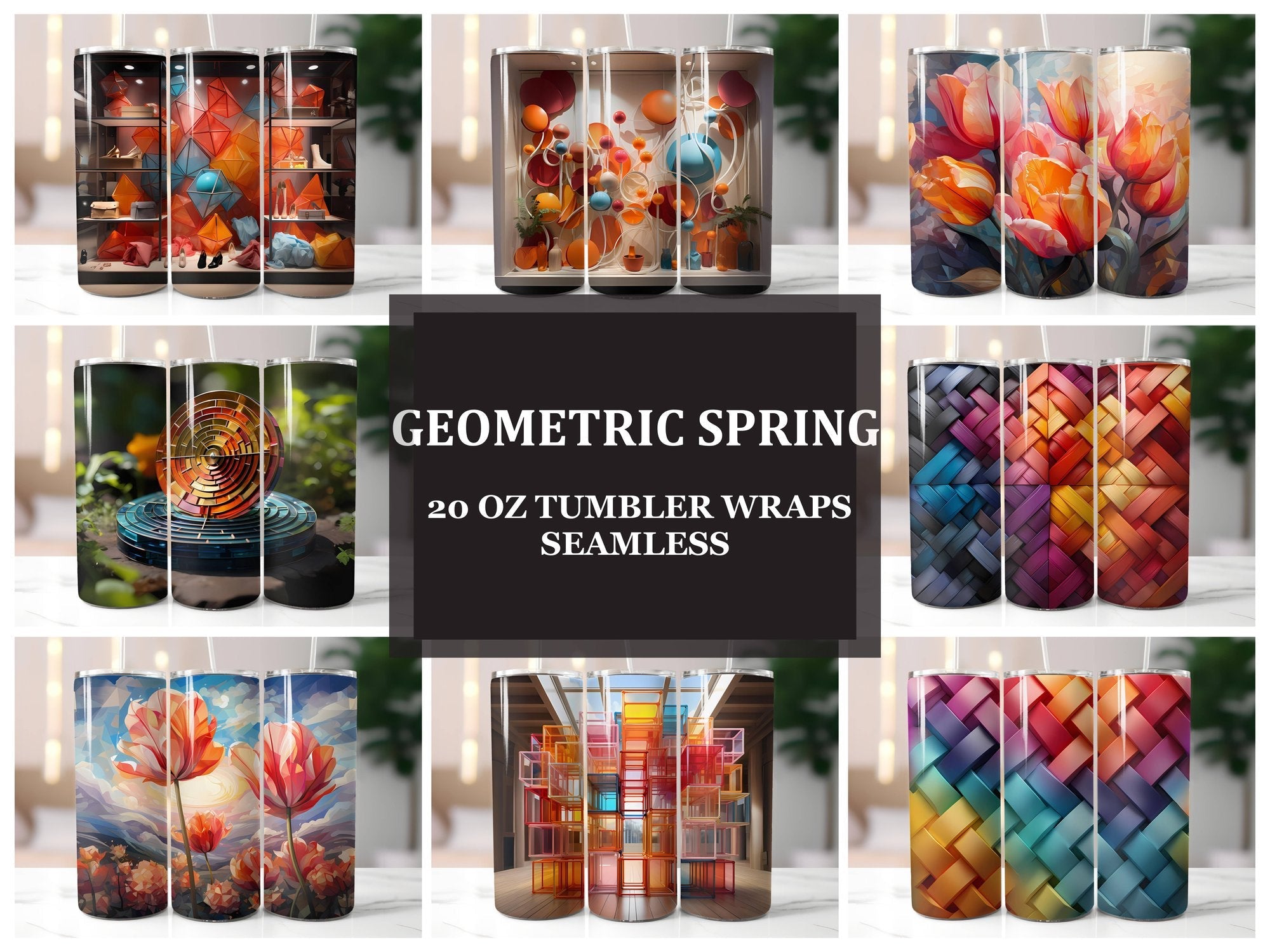 Geometric Spring 6 Tumbler Wrap - CraftNest