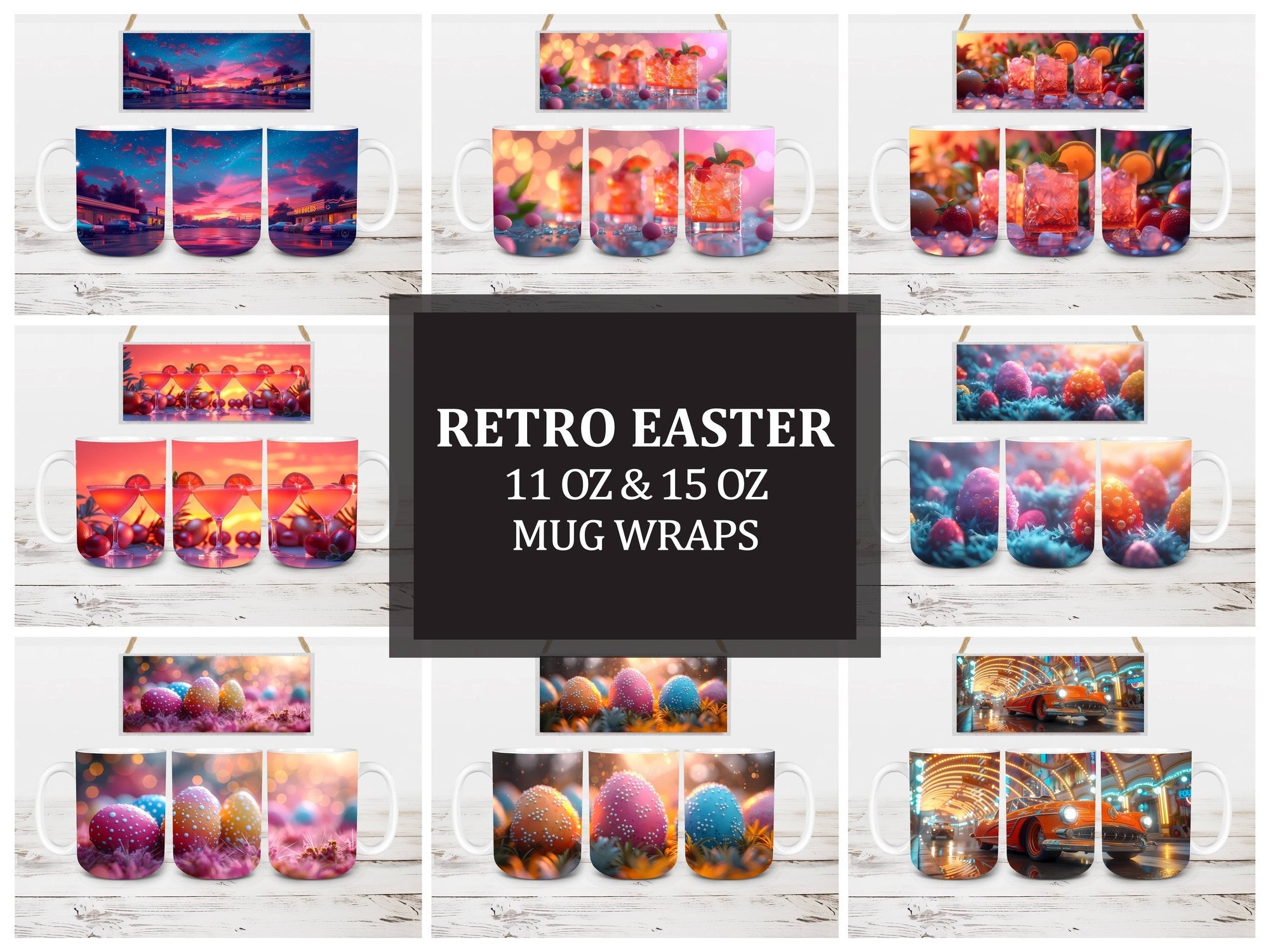 Nineties Easter 2 Mug Wrap - CraftNest