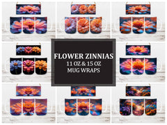 Flower Zinnias 5 Mug Wrap - CraftNest