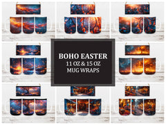 Boho Easter 5 Mug Wrap - CraftNest