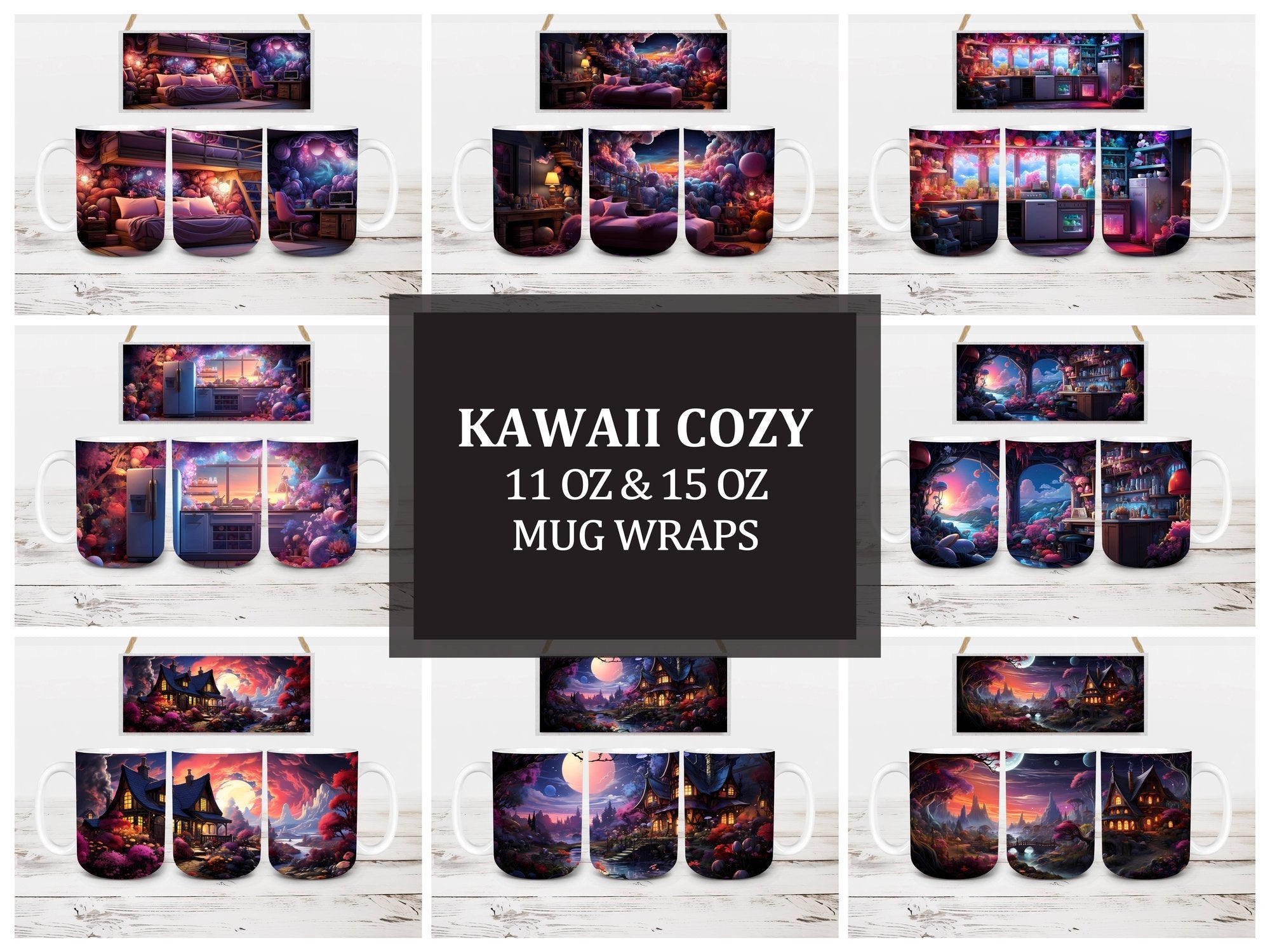 Kawaii Cozy 1 Mug Wrap - CraftNest