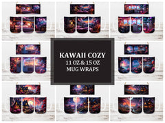 Kawaii Cozy 1 Mug Wrap - CraftNest