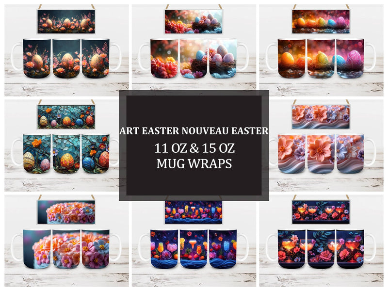 Art Nouveau 3 Mug Wrap - CraftNest