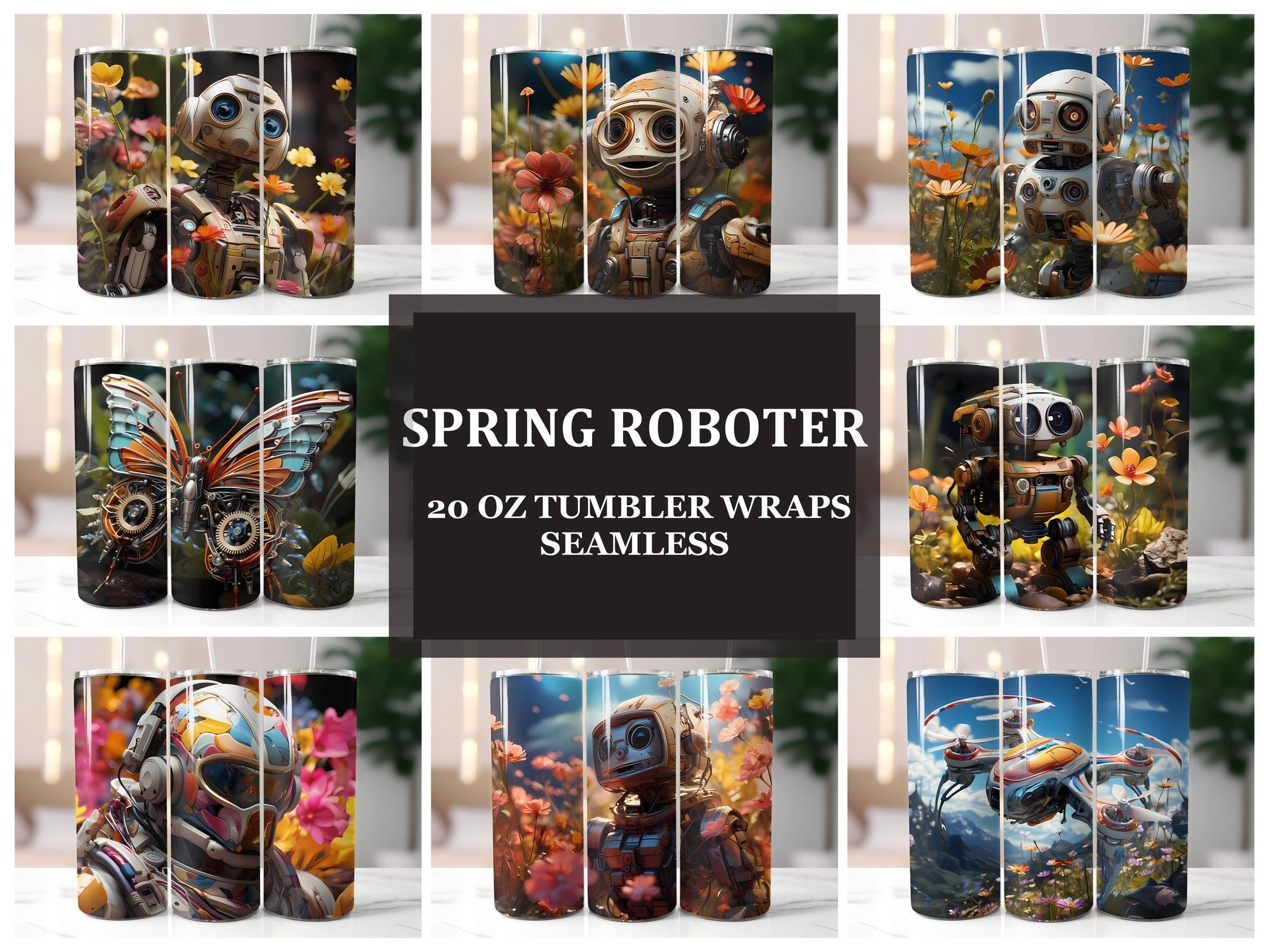 Spring Roboter 1 Tumbler Wrap - CraftNest