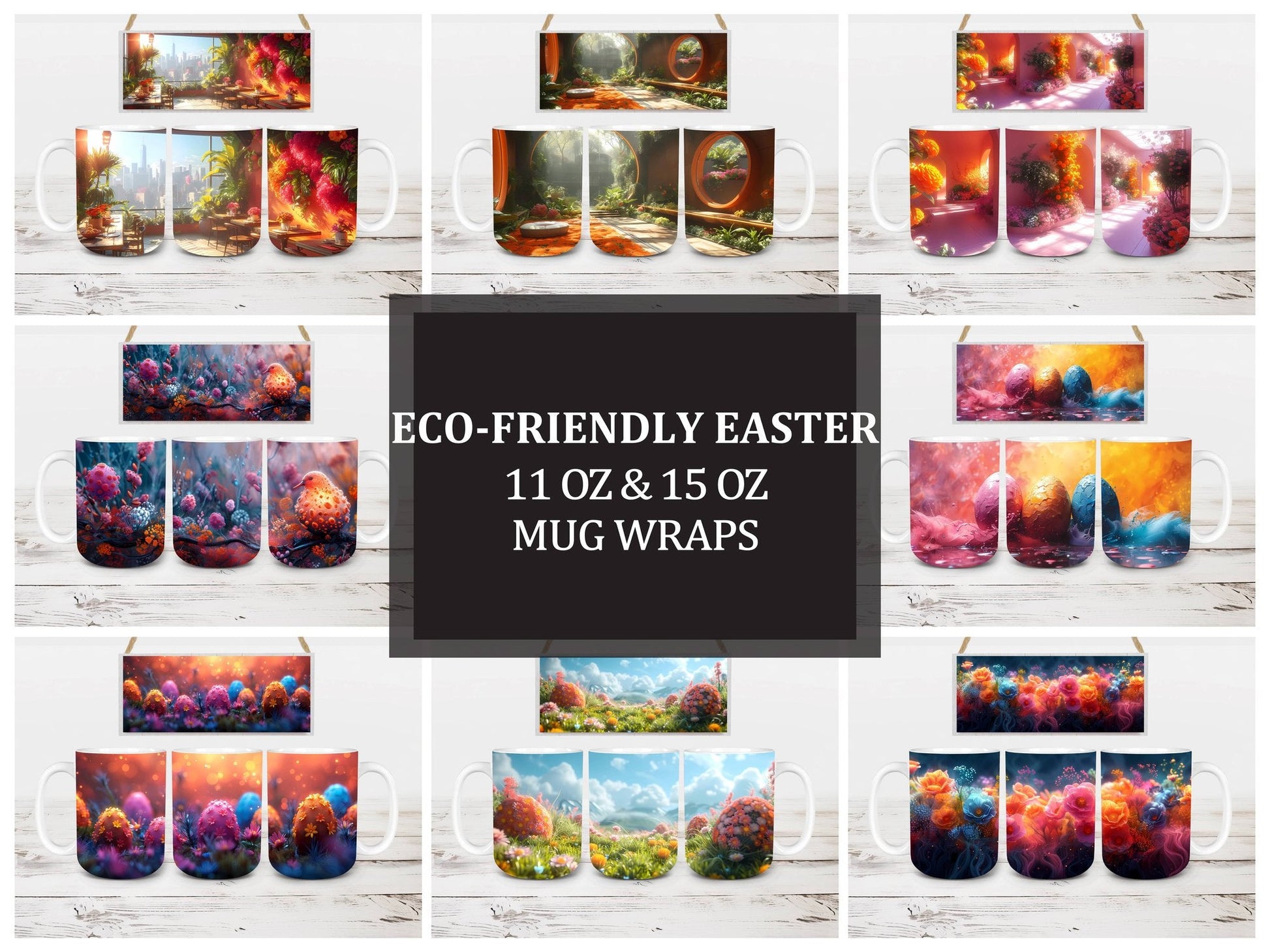 Eco-Friendly Easter 3 Mug Wrap - CraftNest