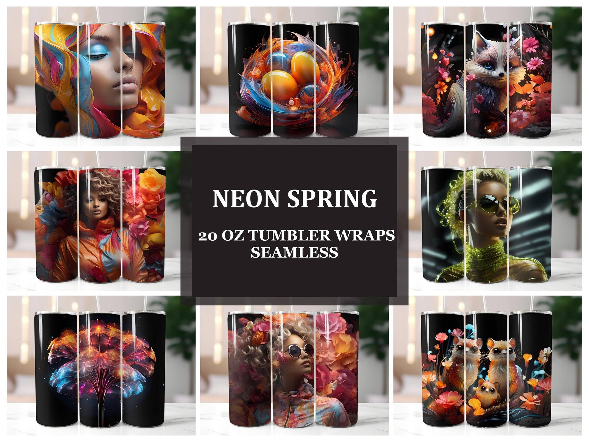 Neon Spring 2 Tumbler Wrap - CraftNest
