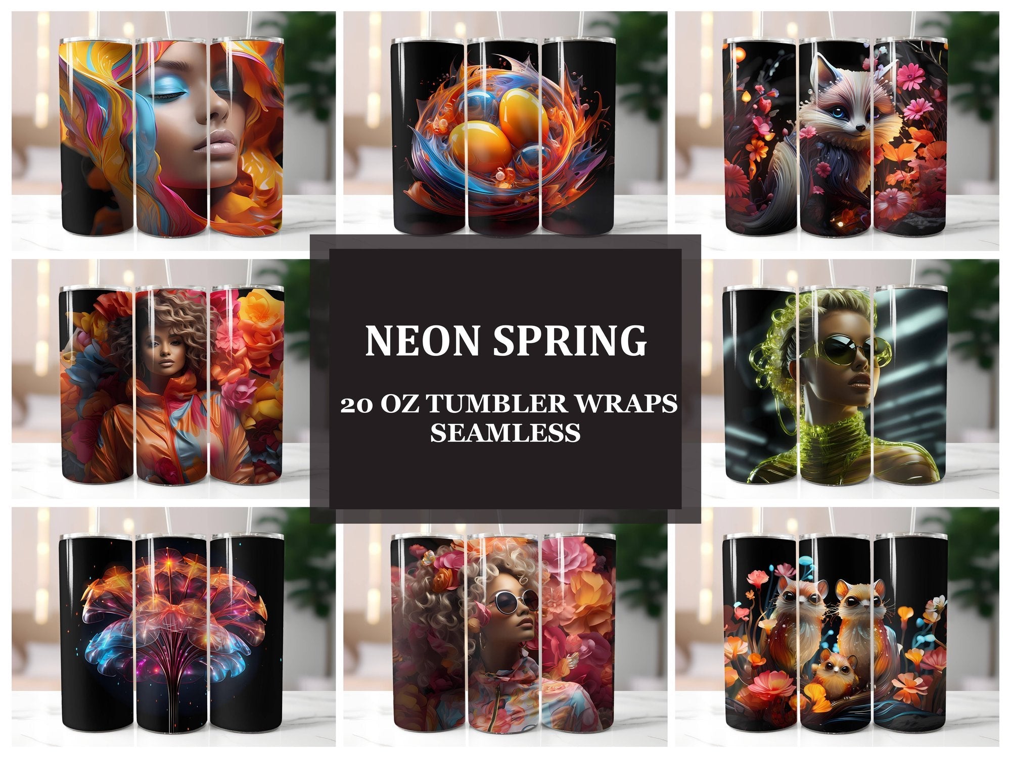 Neon Spring 2 Tumbler Wrap - CraftNest