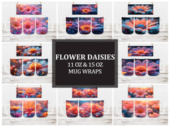 Flower Daisies 4 Mug Wrap - CraftNest