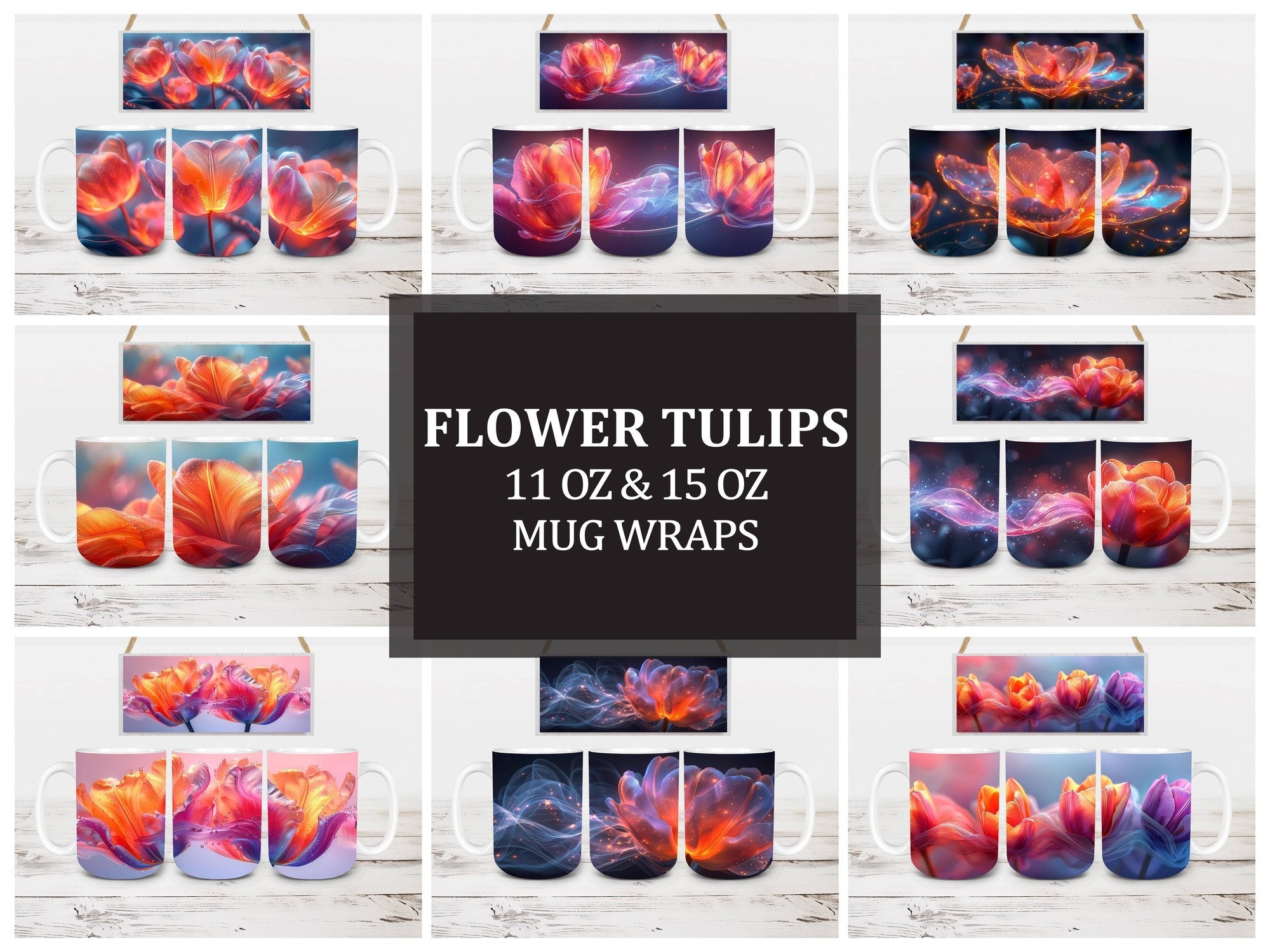 Flower Tulips 3 Mug Wrap - CraftNest