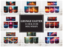 Grunge Easter 2 Mug Wrap - CraftNest