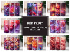 Red Fruit 2 Tumbler Wrap - CraftNest - Digital Crafting and Art