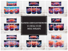 Flower Chrysanthemums 4 Mug Wrap - CraftNest