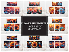 Flower Sunflowers 6 Mug Wrap - CraftNest