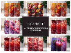 Red Fruit 8 Tumbler Wrap - CraftNest - Digital Crafting and Art