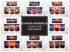 Flower Whimsical 7 Mug Wrap - CraftNest