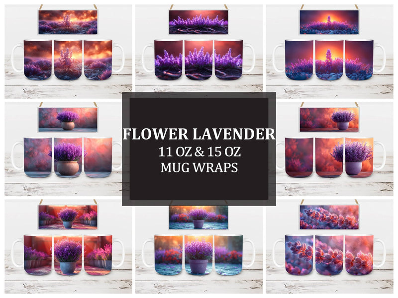 Flower Lavender 5 Mug Wrap - CraftNest