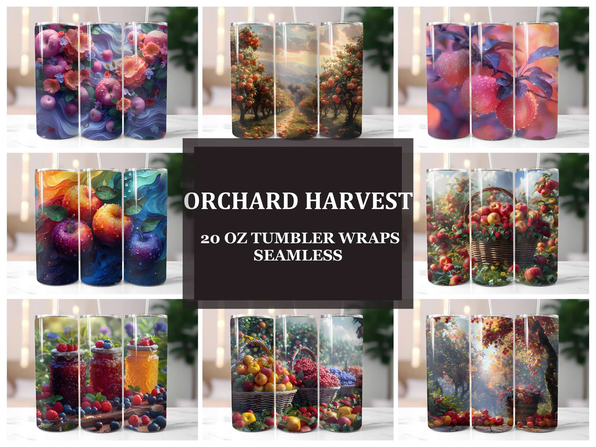 Orchard Harvest 6 Tumbler Wrap - CraftNest - Digital Crafting and Art